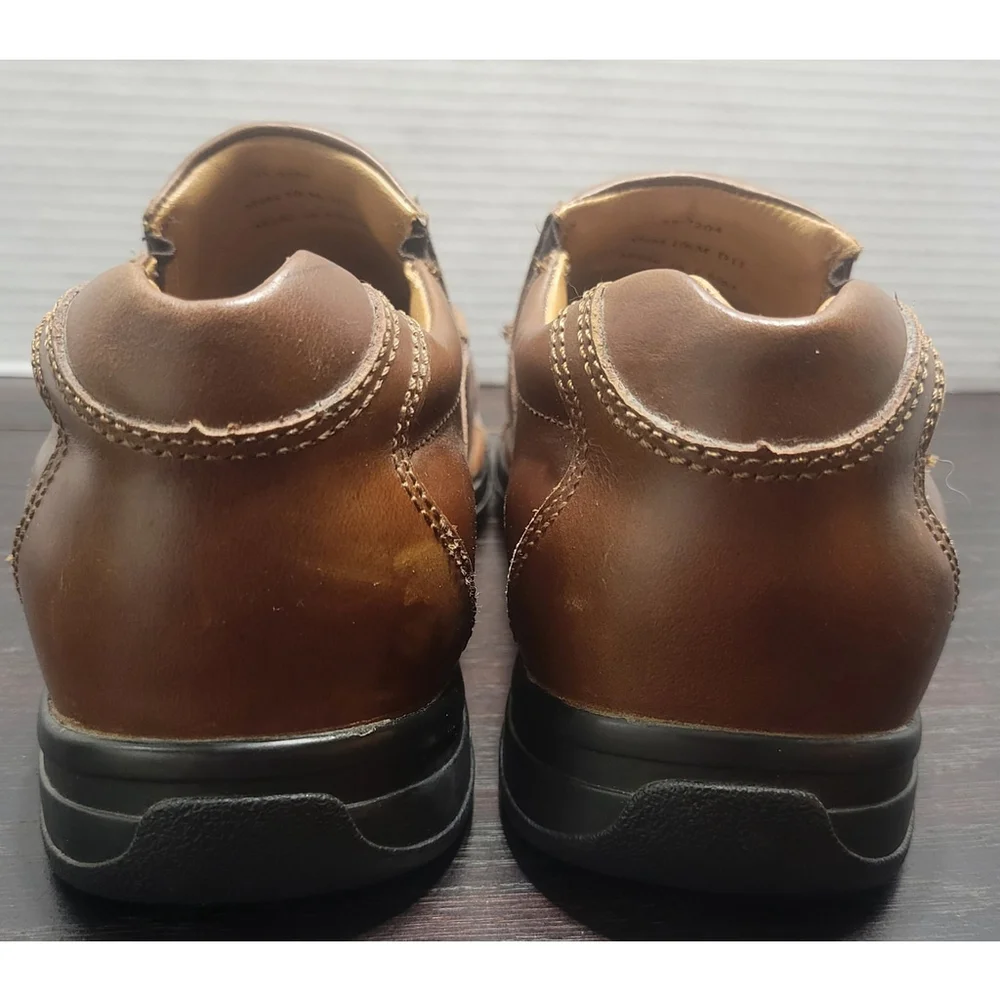Men’s Johnston & Murphy Shuler Moc Slip On shoes 10.5 M Brown Leather